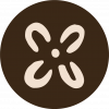 El logotipo de Pro-Latinx parece una flor abstracta.